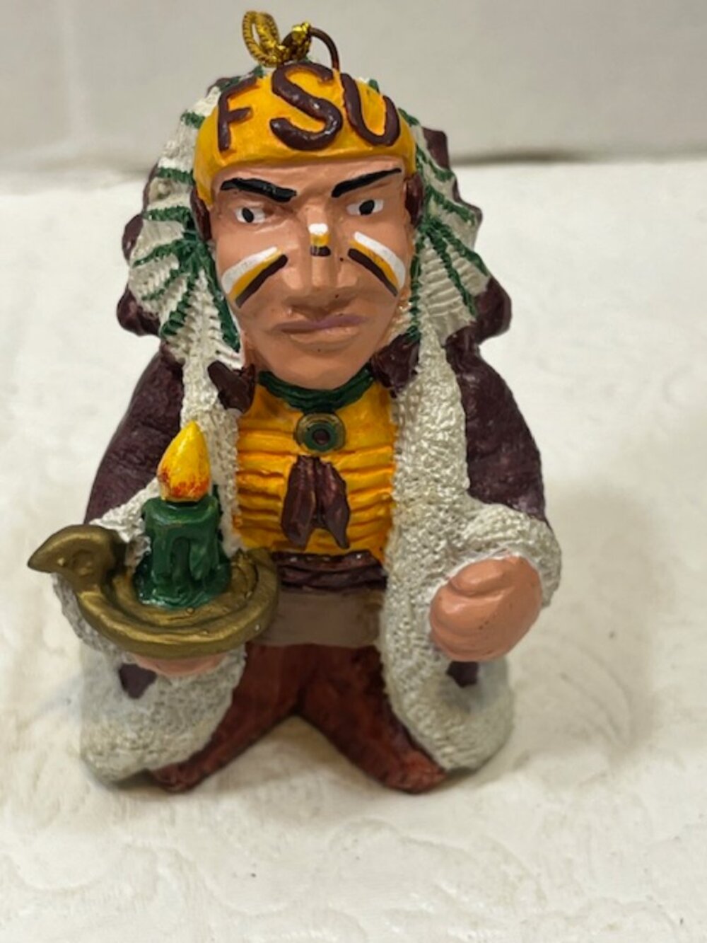 VTG Florida State University Seminoles Mascot Christmas Hanging Ornament 3.5"